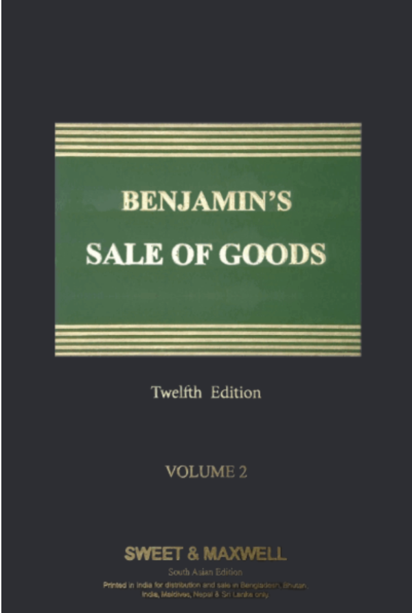 Benjamin's Sale of Goods by Michael G Bridge (Set of 2 Vols.) - 12th Edition 2024
